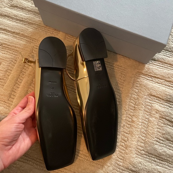 Prada metallic gold flats - Picture 8 of 11
